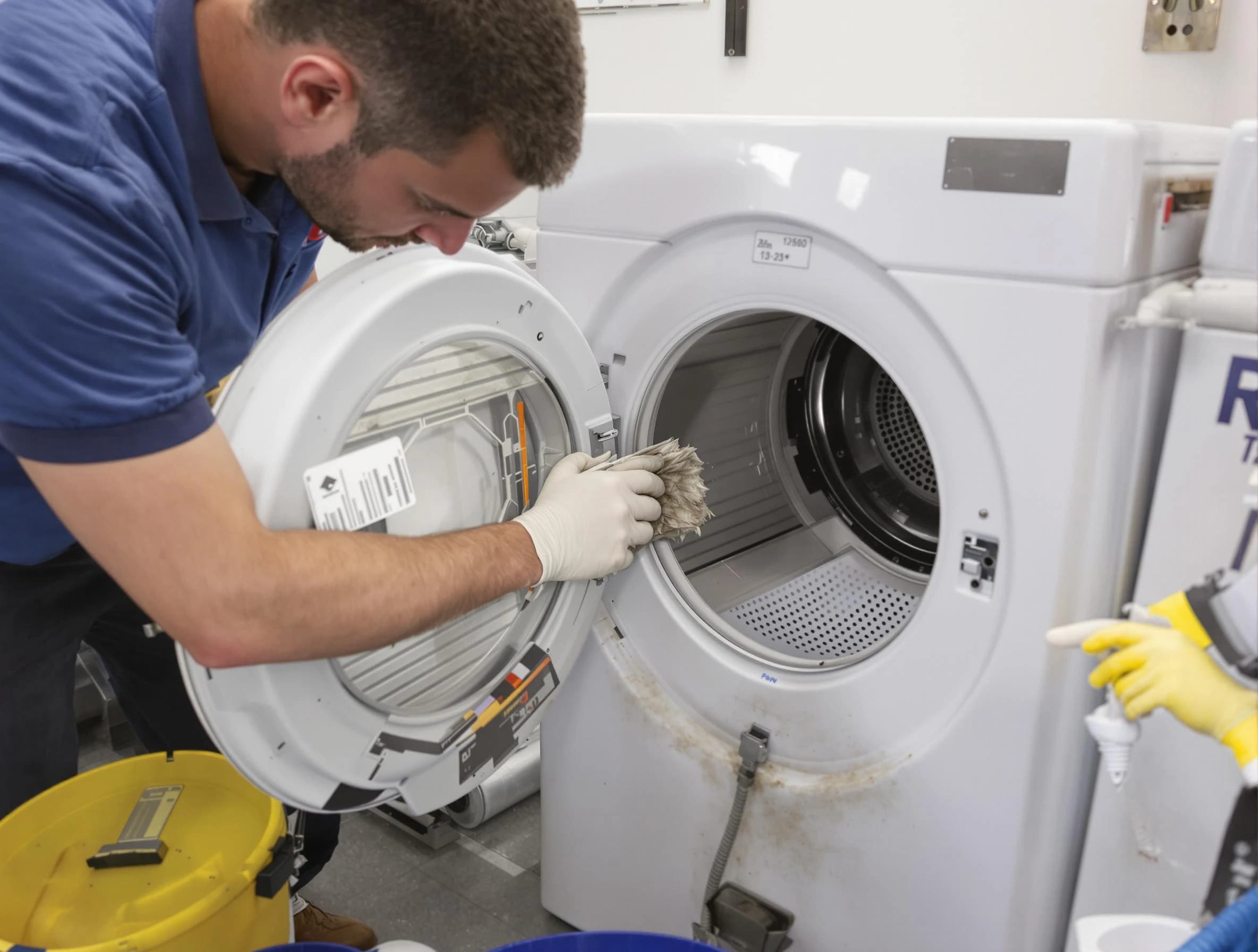 Jonesboro Dryer Vent Cleaning specialist performing detailed lint trap cleaning service in Jonesboro