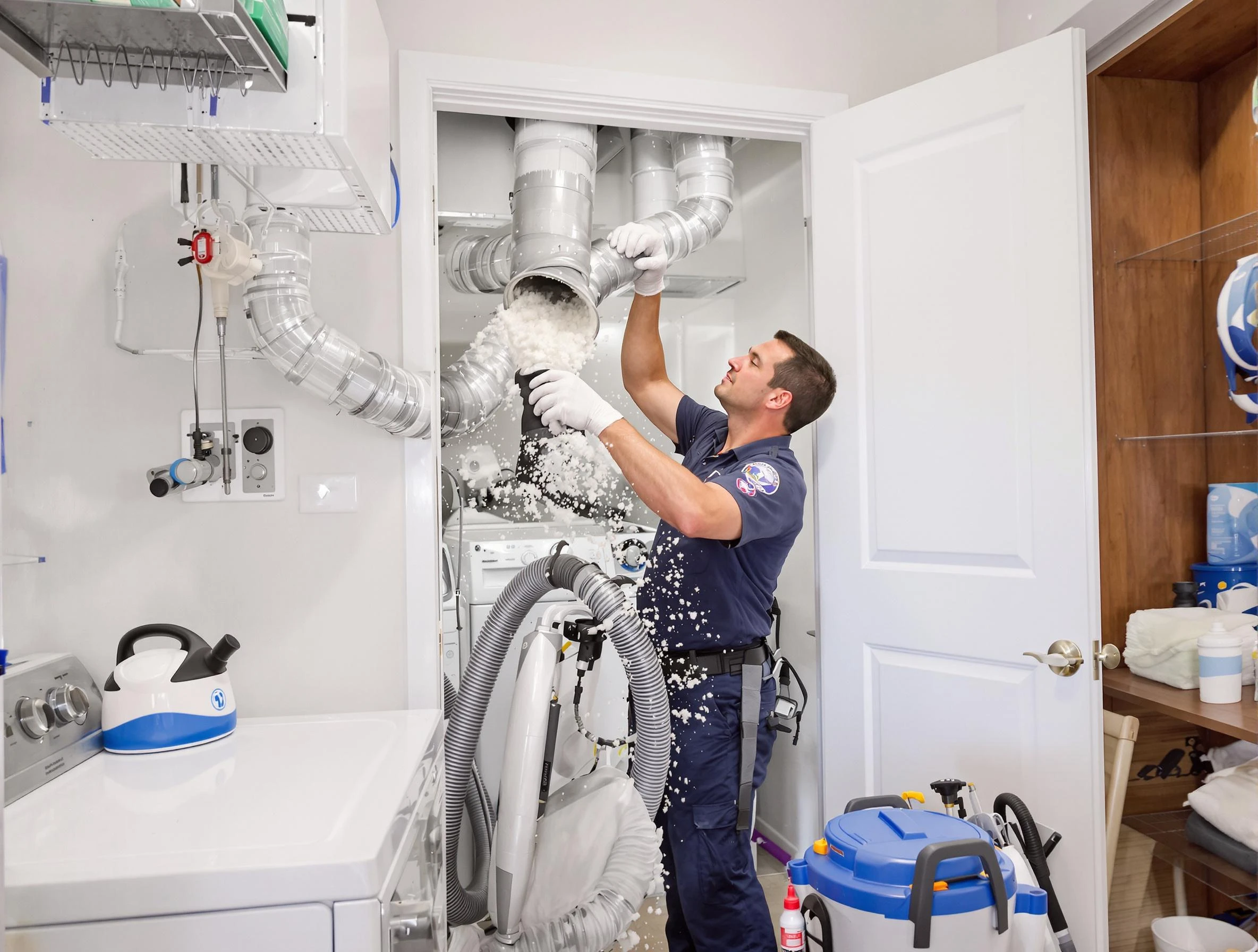 Jonesboro Dryer Vent Cleaning technician delivering thorough residential dryer vent cleaning service in Jonesboro